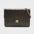 Excellent Condition CHANEL Coco Mark Matelassé Chain Shoulder Tasche
