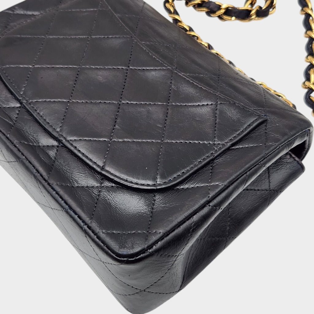 CHANEL Mini Matelassé Lambskin Turnlock Coco Mark Black with Seal, Serial Number 5