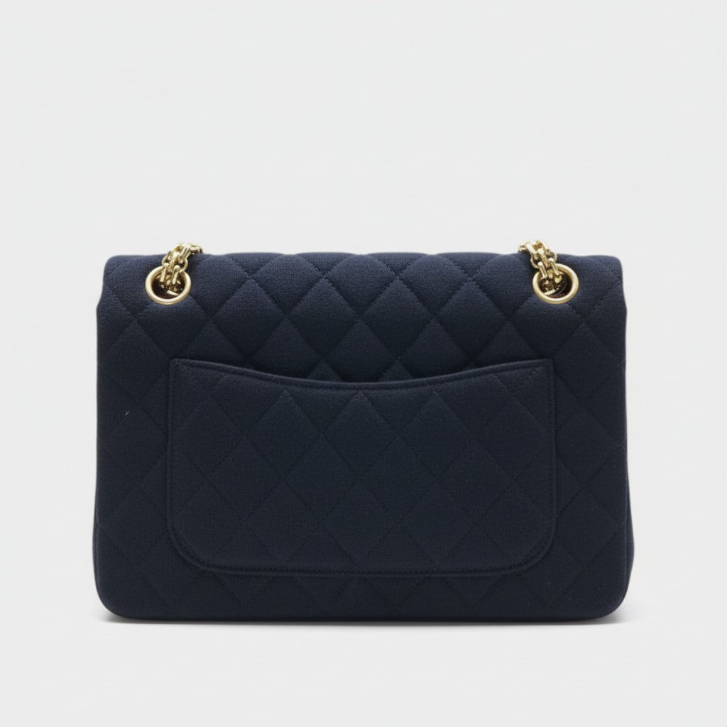 Excellent Condition CHANEL Coco Mark Matelassé Chain Shoulder Bag, Cotton, Tasche