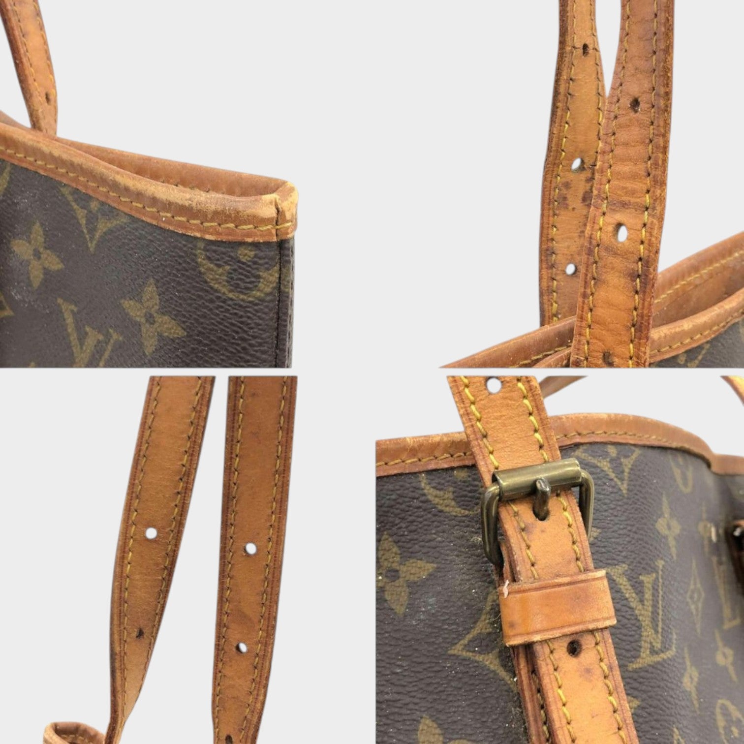 Louis Vuitton Monogram Bucket GM M42236 Shoulder Bag
