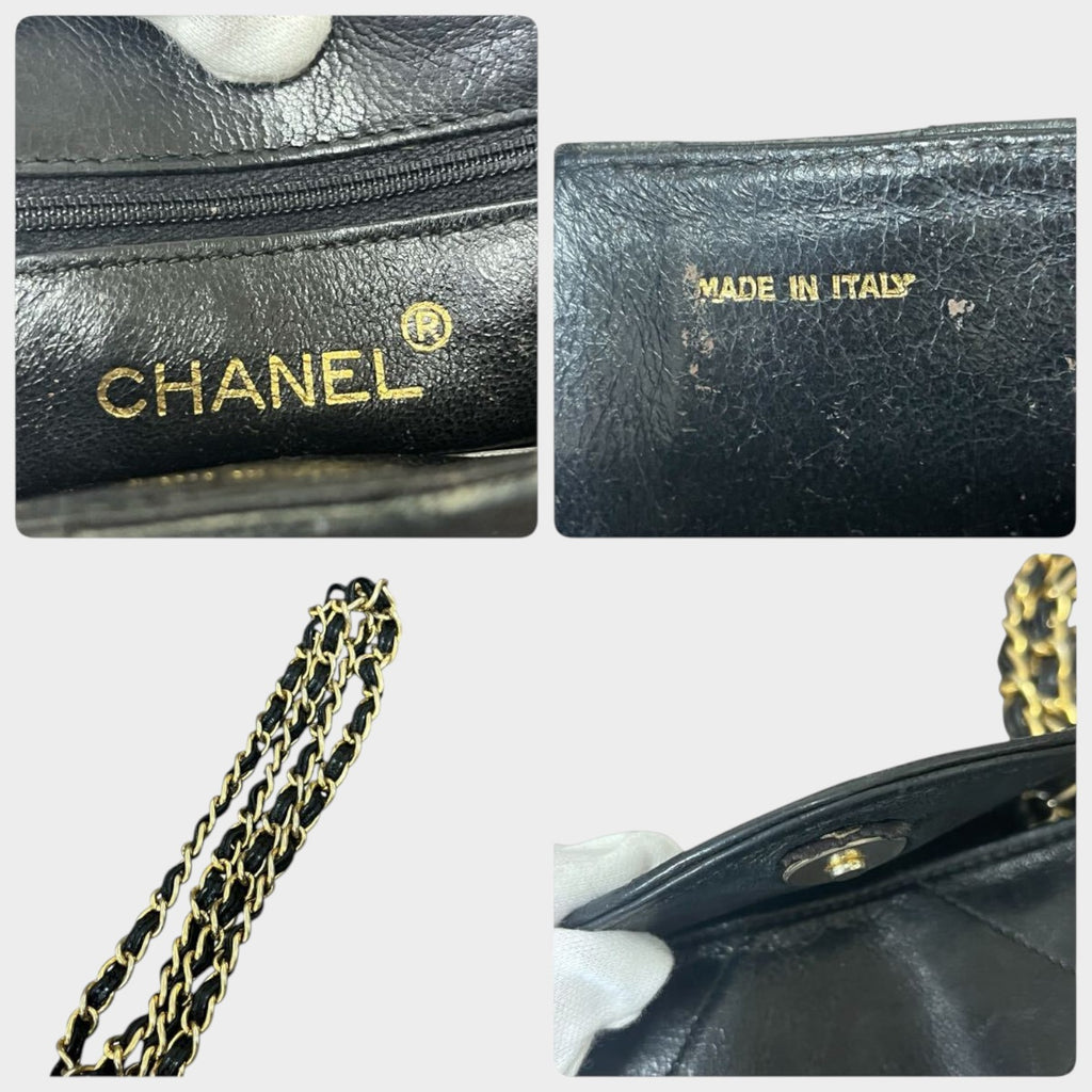 Chanel 1st series Lambskin Matelassé Coco Mark Chain Shoulder Bag Vintage