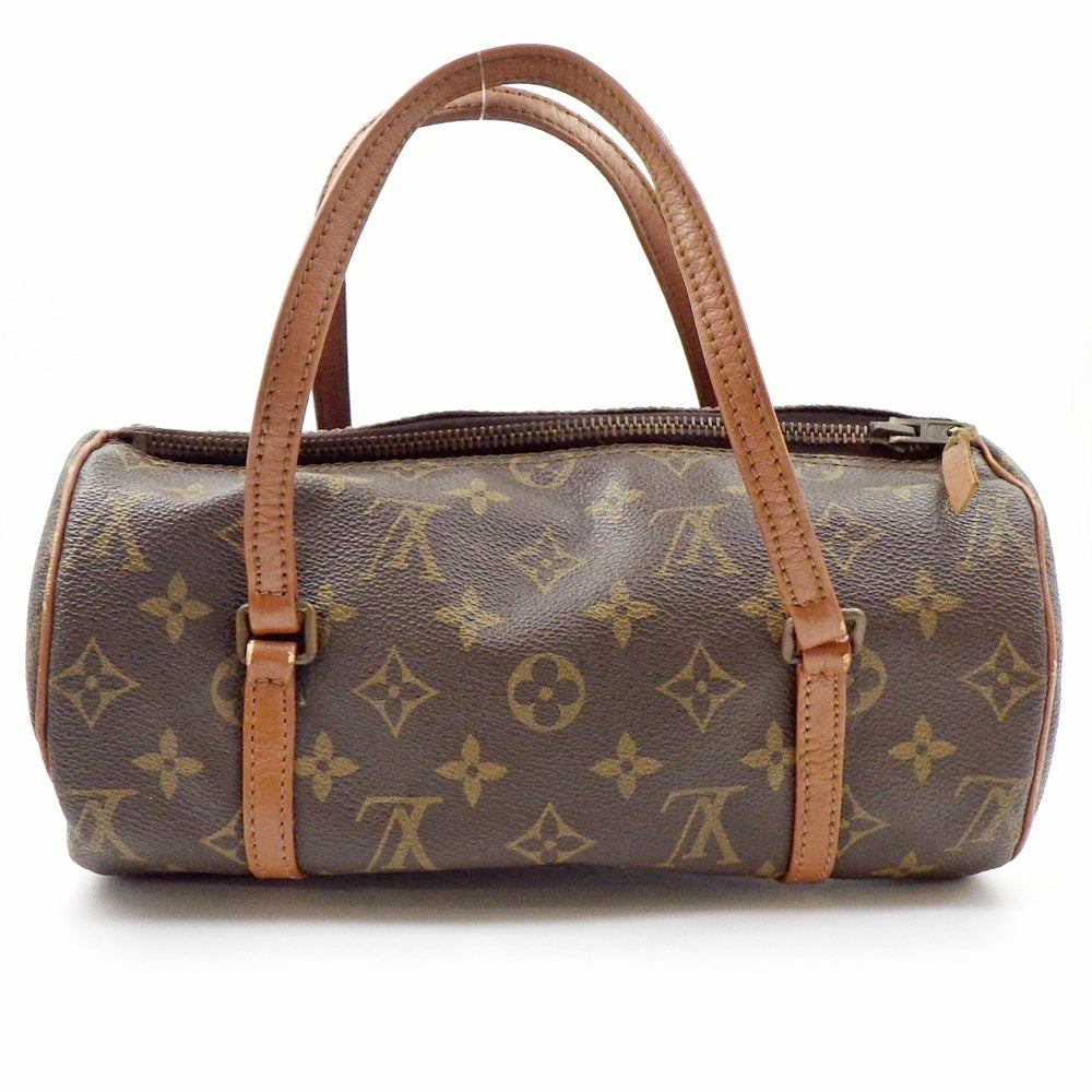 Louis Vuitton M51386 Old Model Papillon 26 Monogram Brown Cylindrical Handbag Mini Boston Vintage