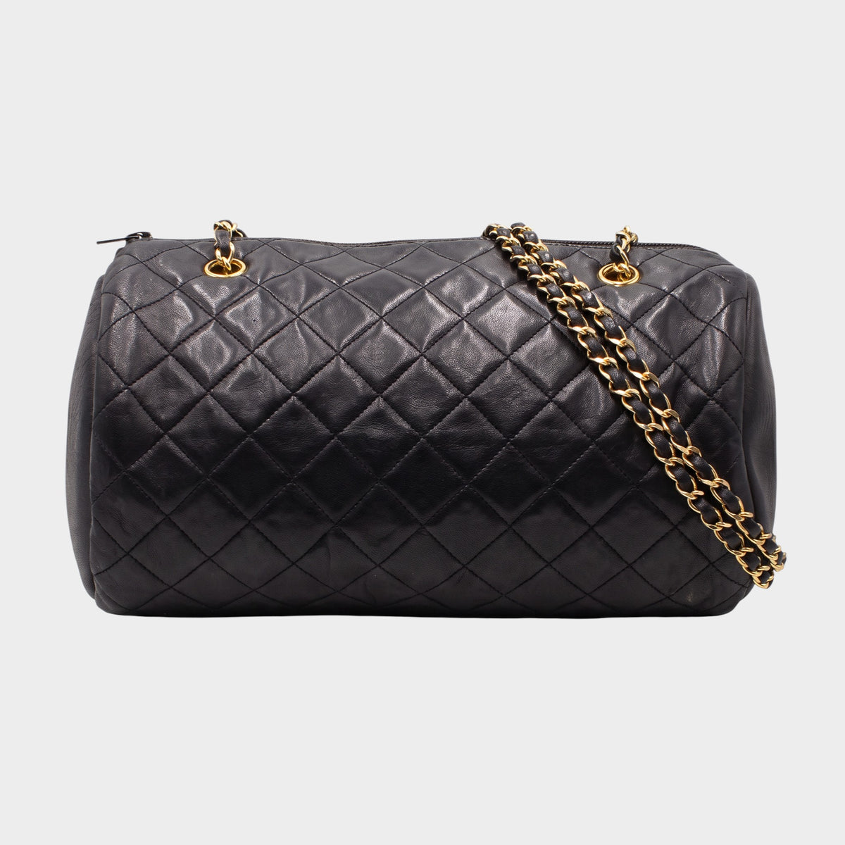 Chanel Matelassé Chain Shoulder Bag, Coco Mark, Barrel Shape, Tasche