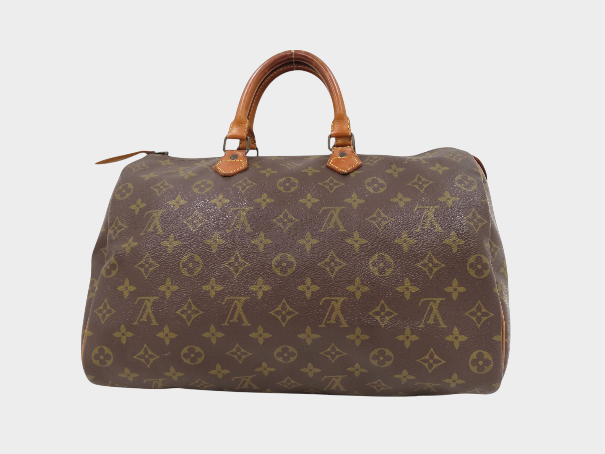 Louis Vuitton Monogram Speedy Toile Calf Leather Boston Bag