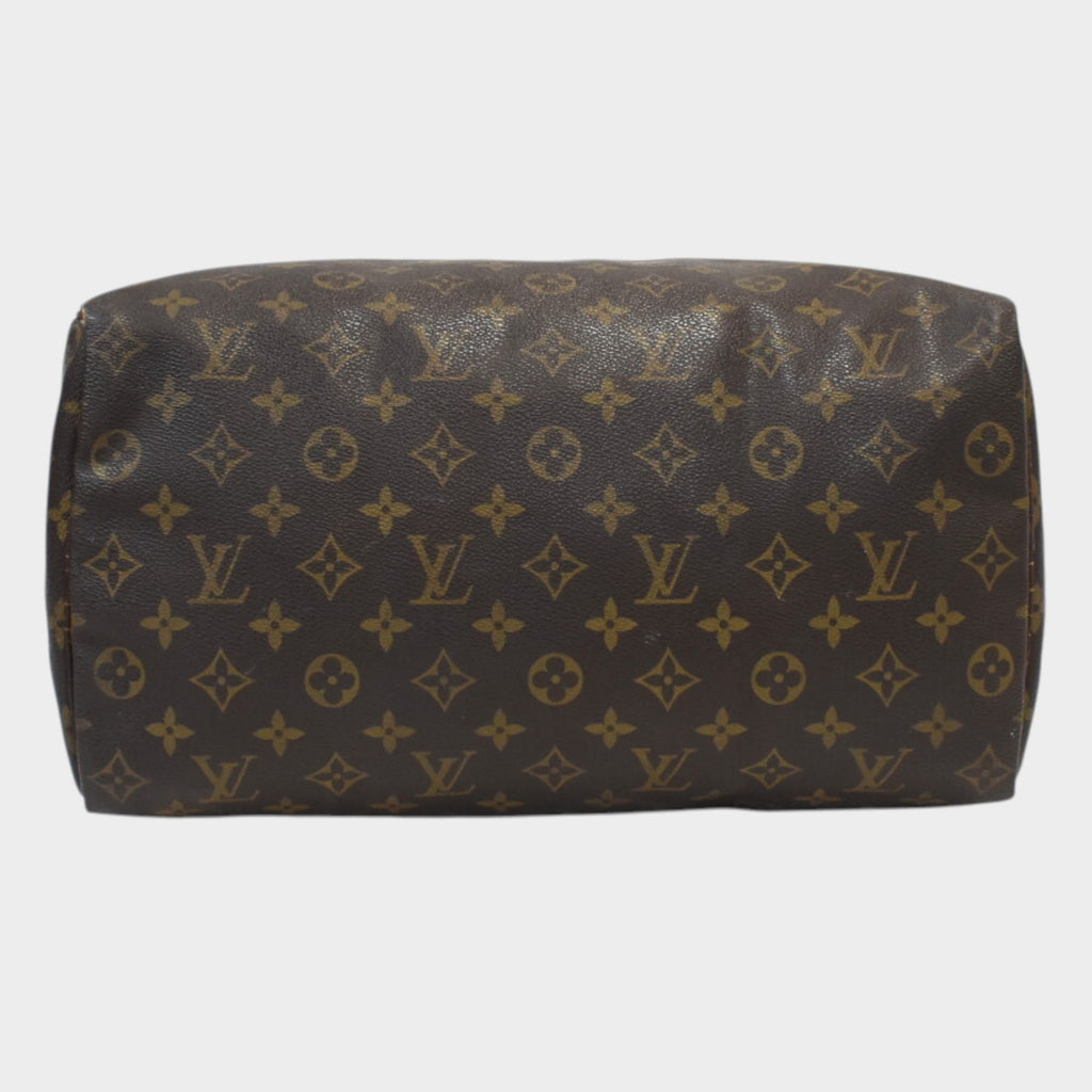 Louis Vuitton Speedy 35 Handbag M41524 Monogram Canvas Leather Brown