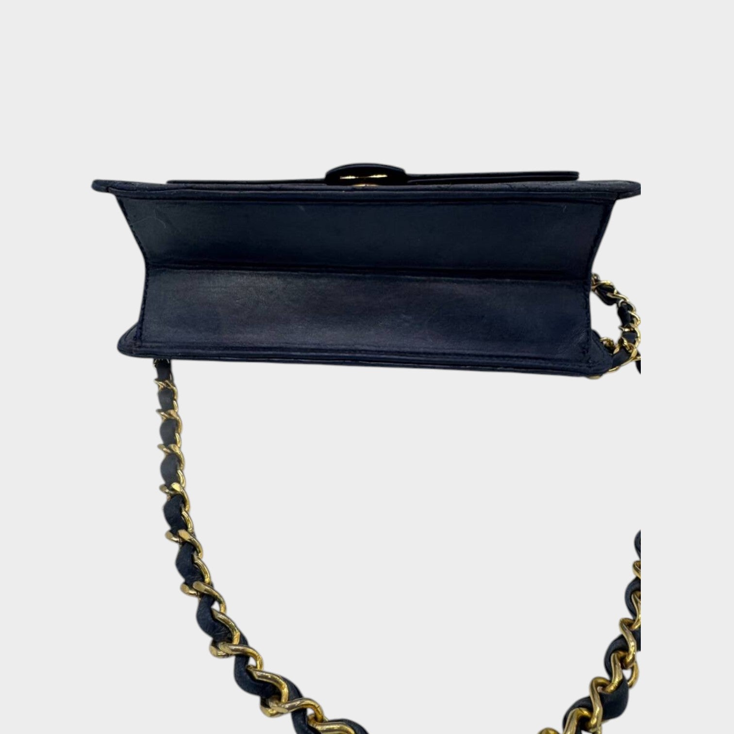 CHANEL Matelassé Coco Mark Push-Lock Chain Bag, Navy tasche