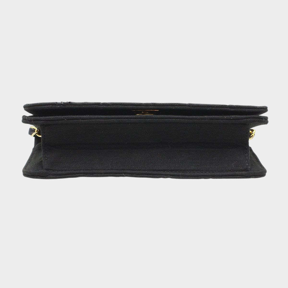 Chanel Jersey Mini Matelassé Chain Shoulder Bag, Black with Gold Hardware, Vintage,