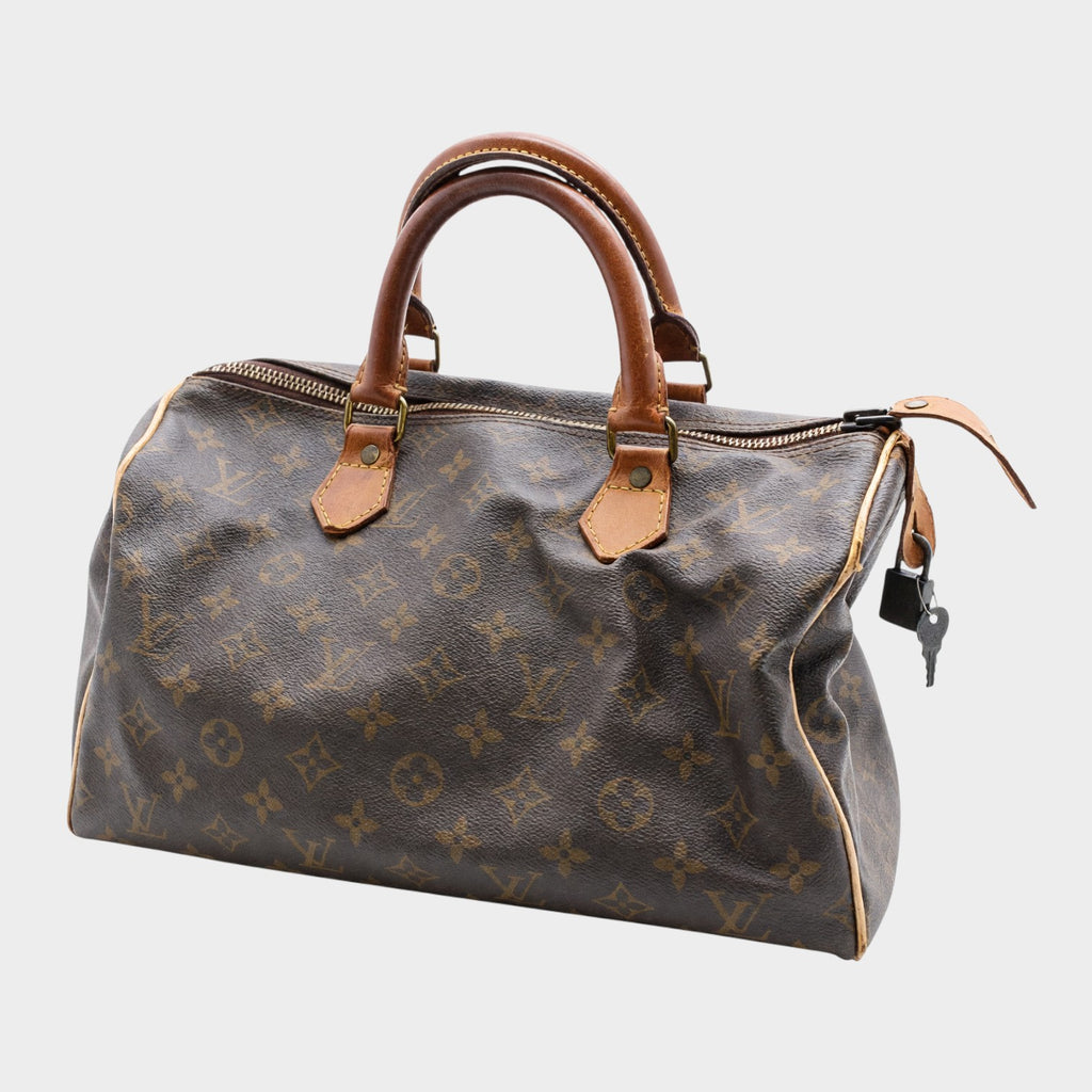 Louis Vuitton Monogram Speedy 30 Handbag Tasche with Padlock