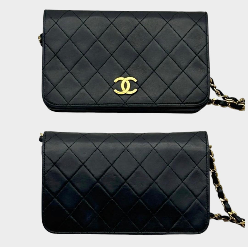 CHANEL Matelassé Mini Push-Lock Chain Shoulder Bag