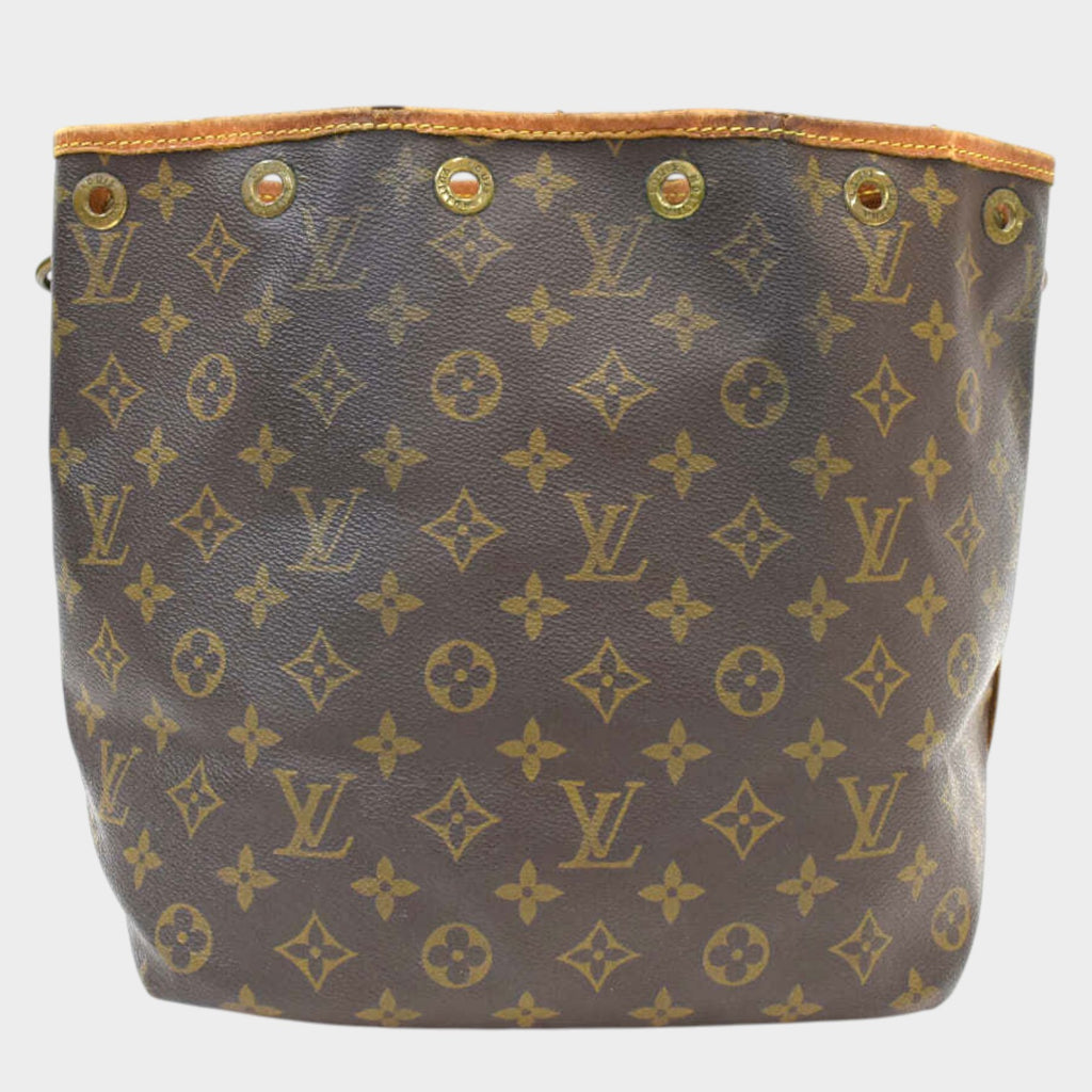 Louis Vuitton Shoulder Bag Petit Noe M42226 Monogram Canvas Leather Brown