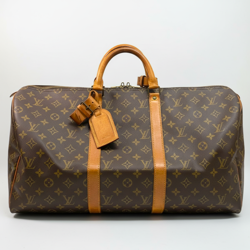 Louis Vuitton Keepall 50 M41426 Monogram Brown Boston Bag Travel Bag