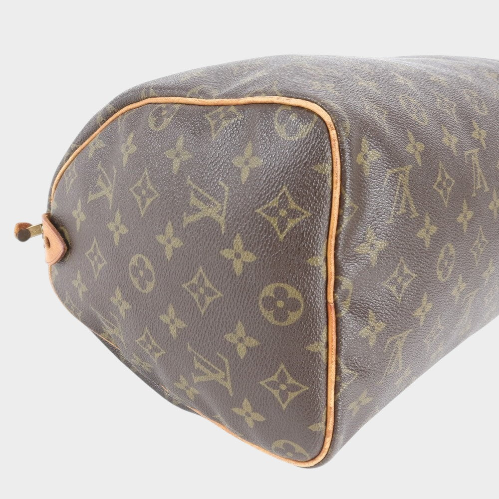 Louis Vuitton Monogram Speedy 30 Mini Boston Bag M41526 Leather Handbag Tote Genuine