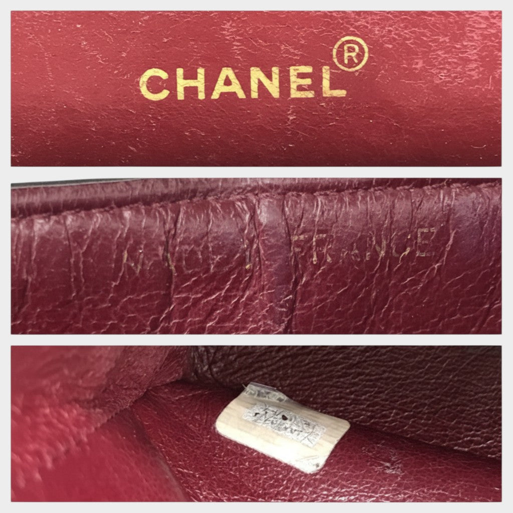 Excellent Condition CHANEL Coco Mark Lambskin Leather Tasche