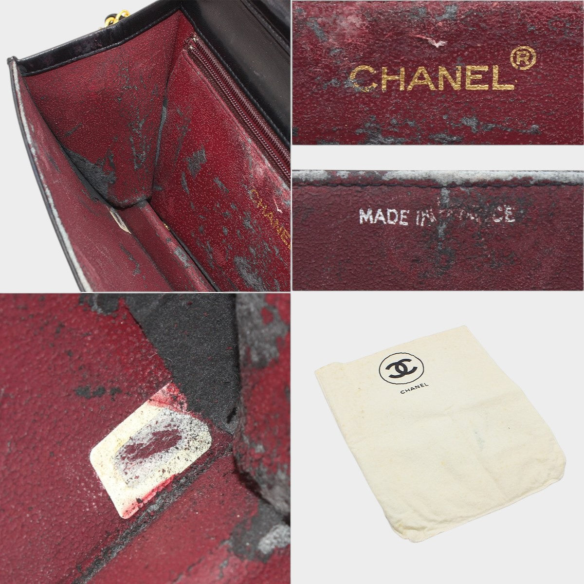 Chanel Matelassé Push-Lock Chain Shoulder Bag, Black with Gold Hardware, Vintage, CHANEL