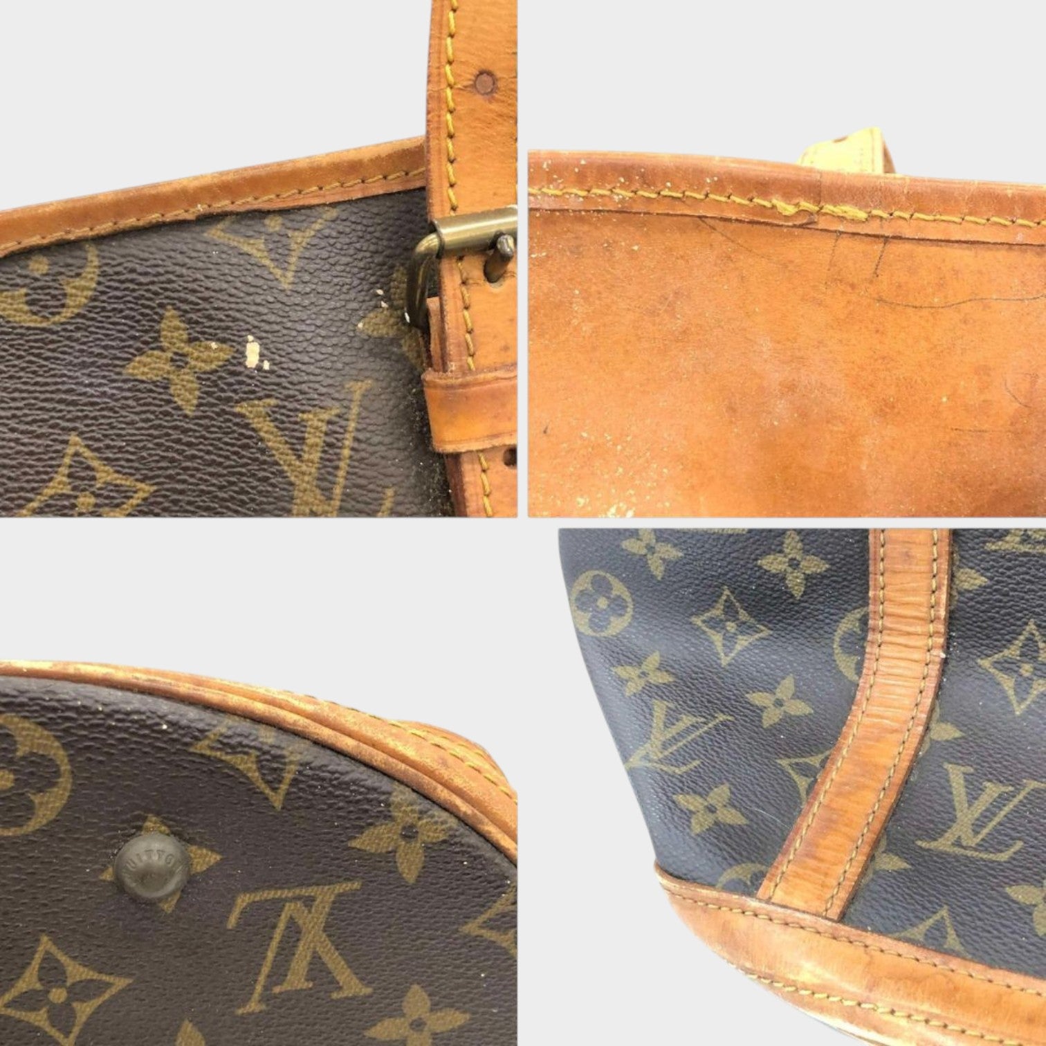Louis Vuitton Monogram Bucket GM M42236 Shoulder Bag