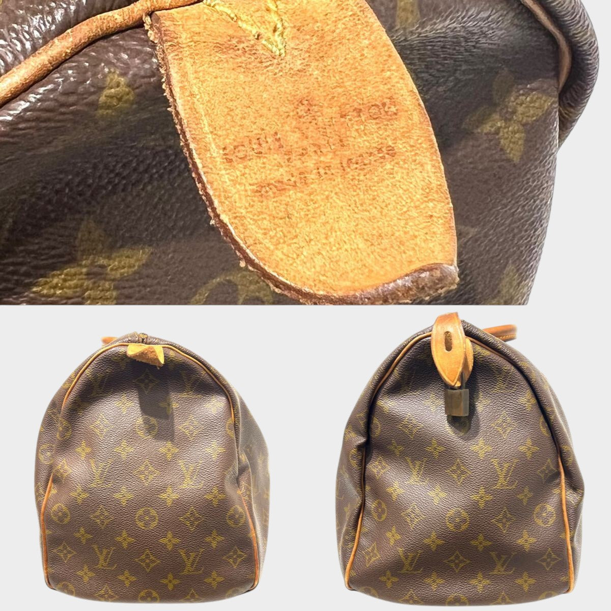 LOUIS VUITTON Monogram Speedy 40 Handbag Boston Bag M41522 Brown Tasche