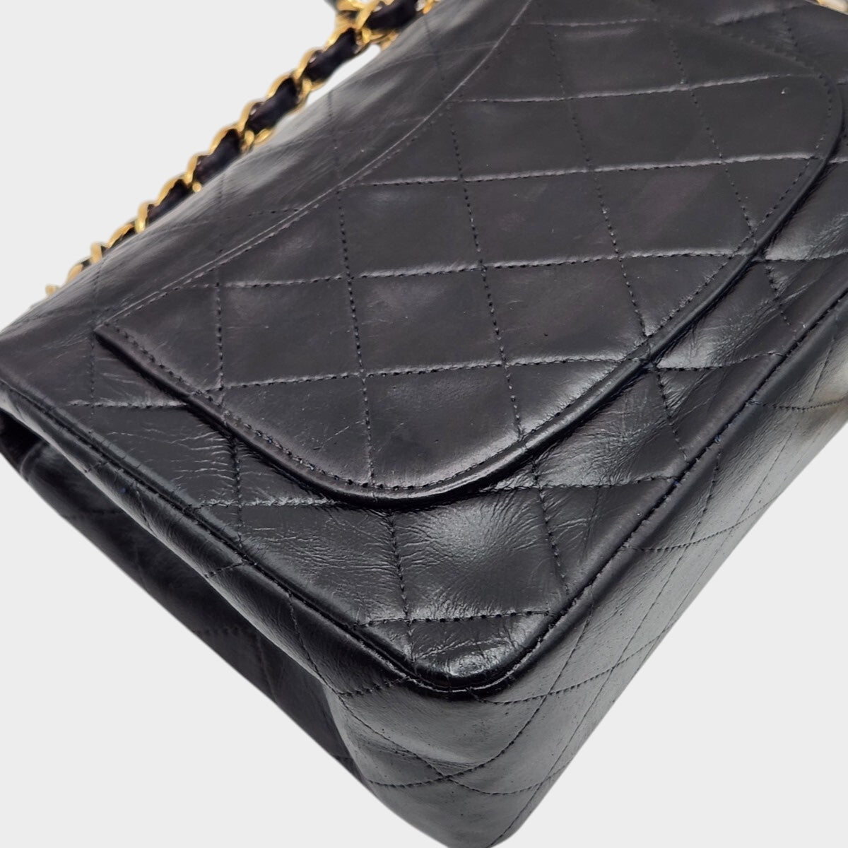 CHANEL Mini Matelassé Lambskin Turnlock Coco Mark Black with Seal, Serial Number 5