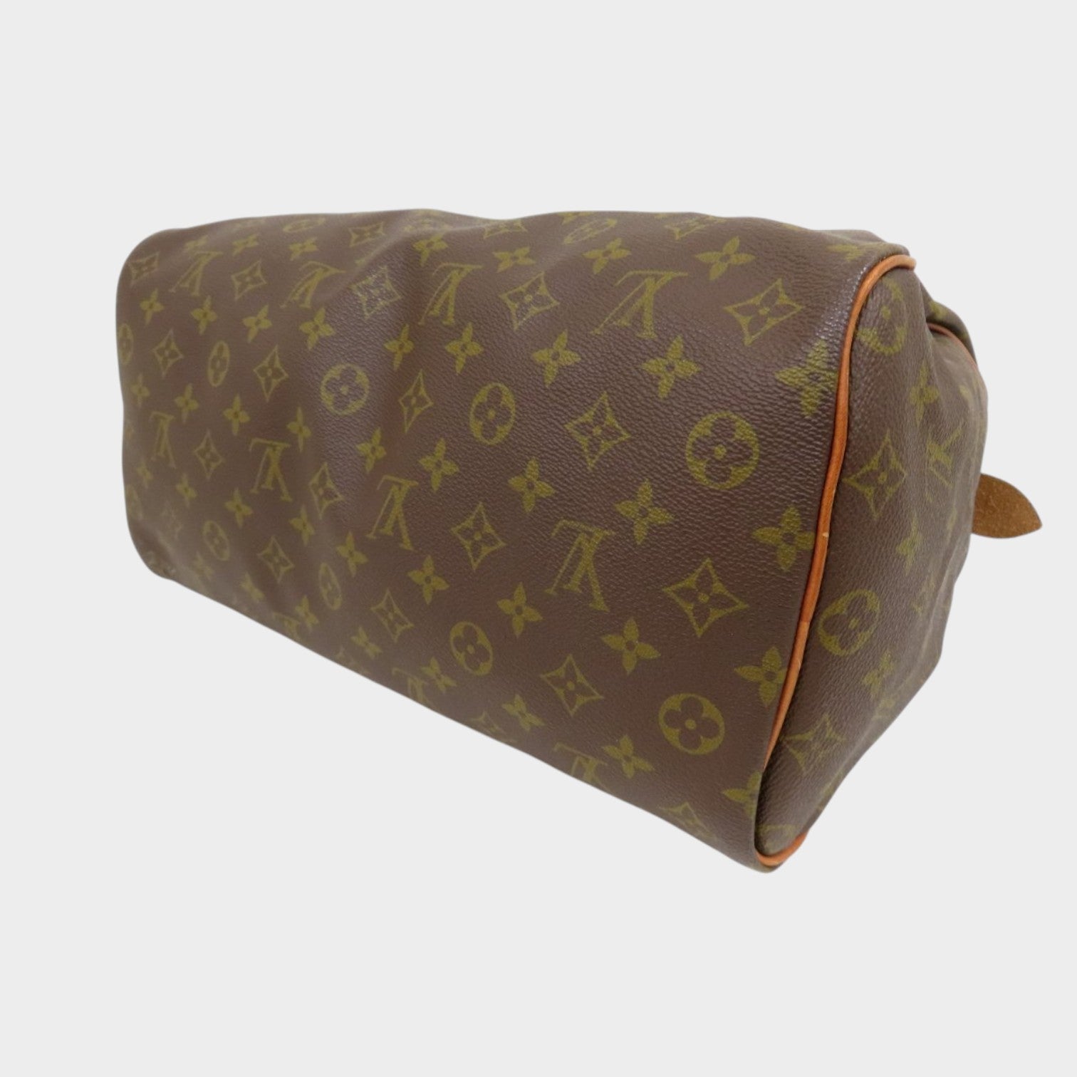 LOUIS VUITTON◆Monogram Speedy◆Toile fabric calf leather genuine leather◆Handbag◆Brown gold hardware