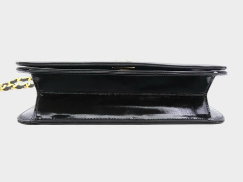 CHANEL Matelassé Enamel Coco Mark Push-Lock Chain Shoulder Bag