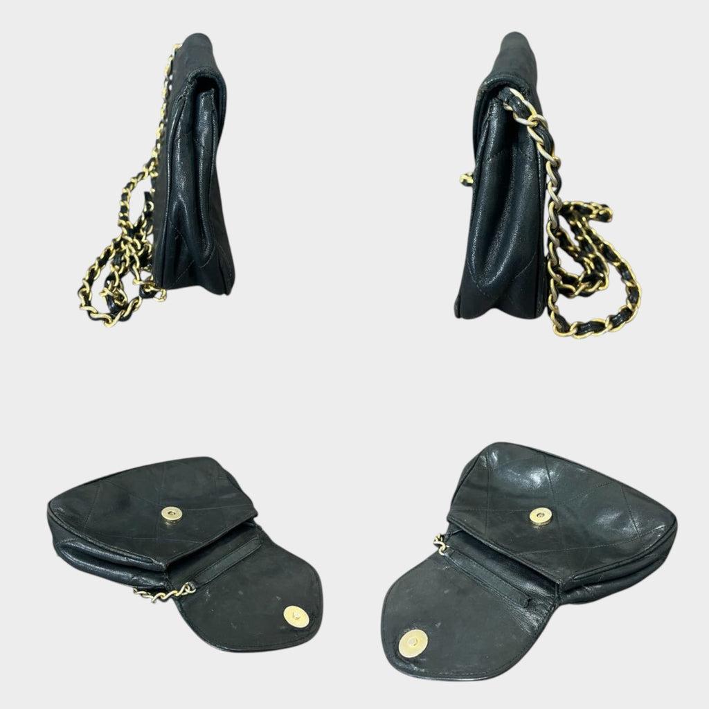 Chanel 1st series Lambskin Matelassé Coco Mark Chain Shoulder Bag Vintage