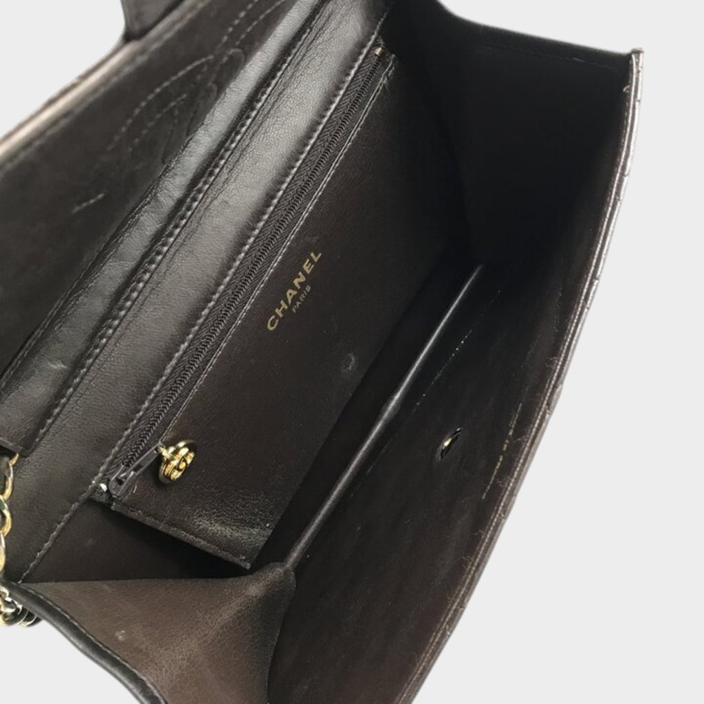 Excellent Condition CHANEL Coco Mark Matelassé Chain Shoulder Tasche