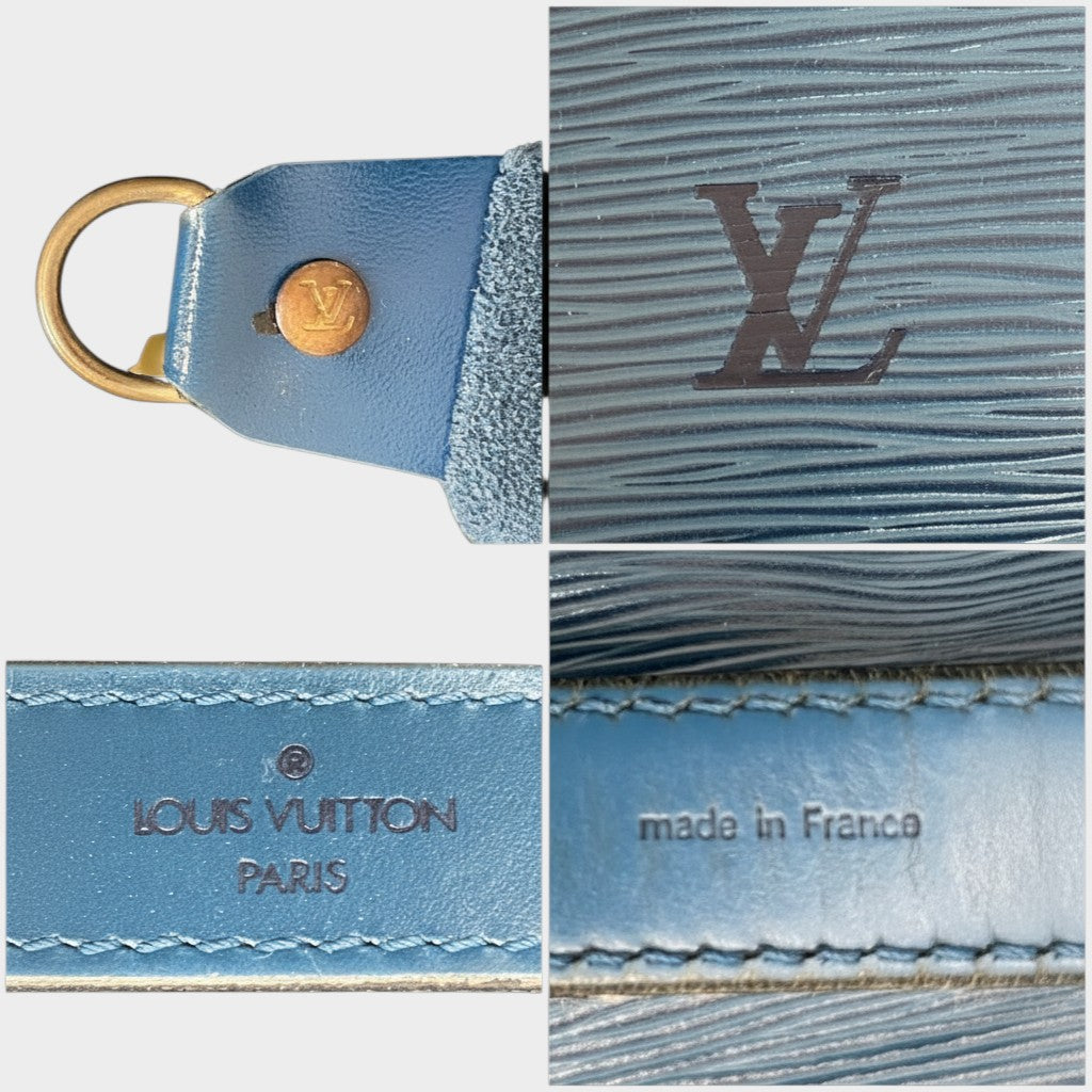 Louis Vuitton Epi Noe Drawstring Shoulder Bag One Shoulder Leather Toledo Blue