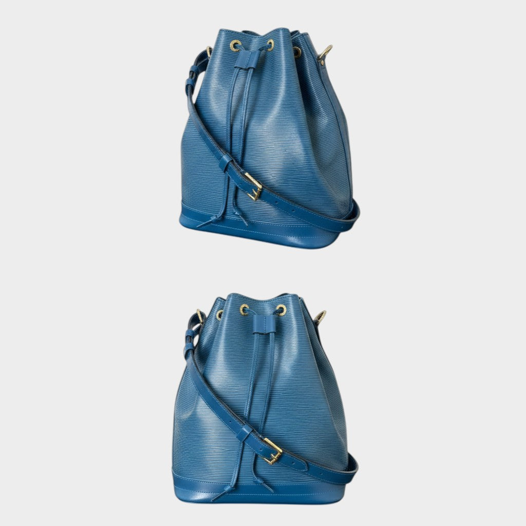 Louis Vuitton Epi Noe Drawstring Shoulder Bag One Shoulder Leather Toledo Blue