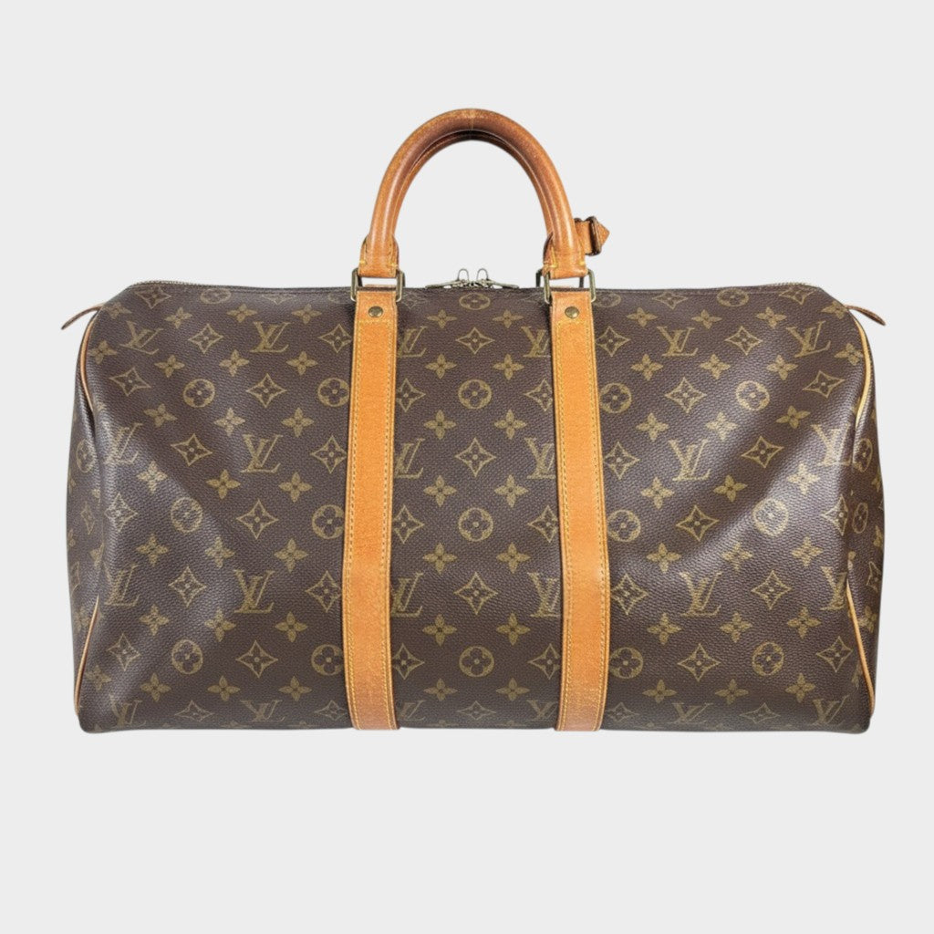 LOUIS VUITTON Keepall 45 VI8902 Monogram Boston Bag Travel Tasche