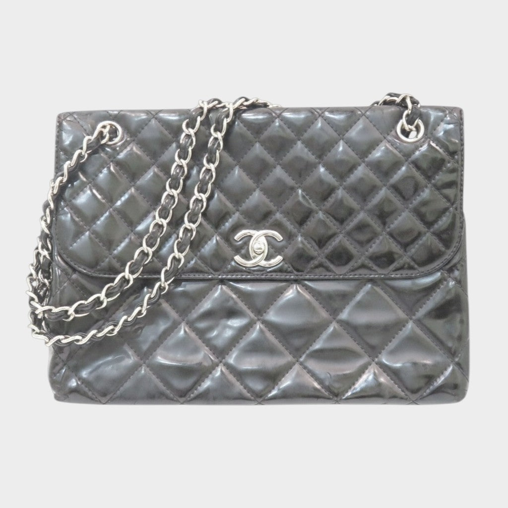 Chanel Large Matelasse A49272 Enamel Shoulder Bag for Women