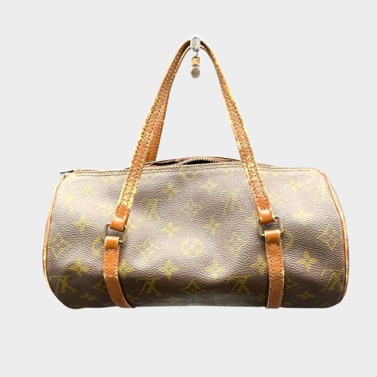 Louis Vuitton Papillon Mini Boston Handbag, LV, approximately 25cm wide, vintage, as-is condition