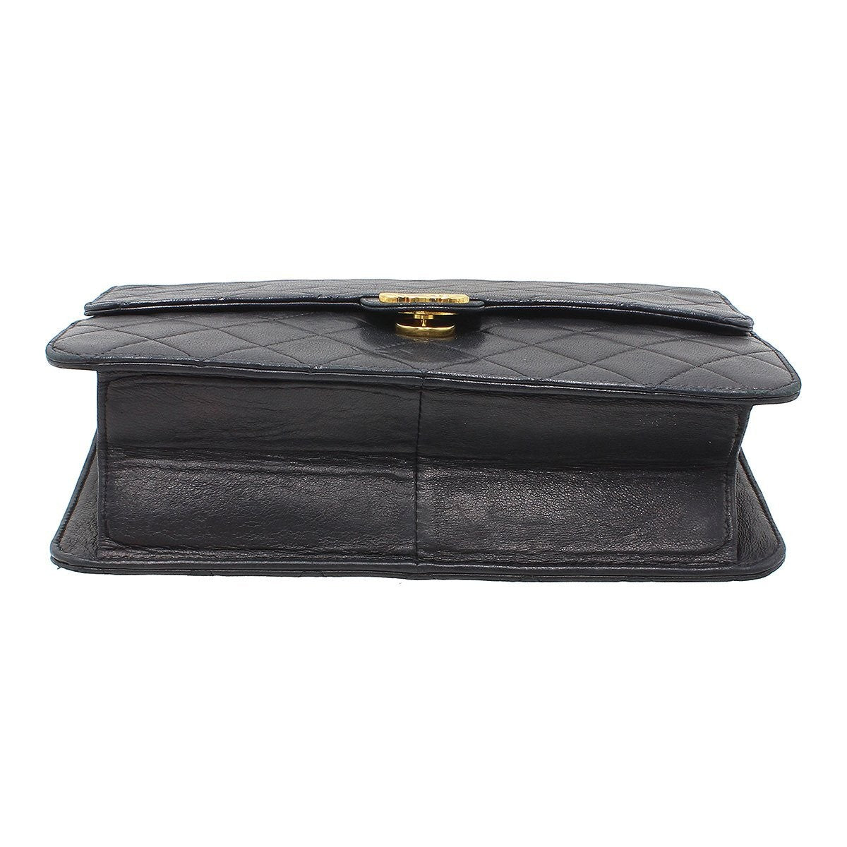 Chanel Matelassé Lambskin Push-Lock Chain Tasche Bag W22cm Black