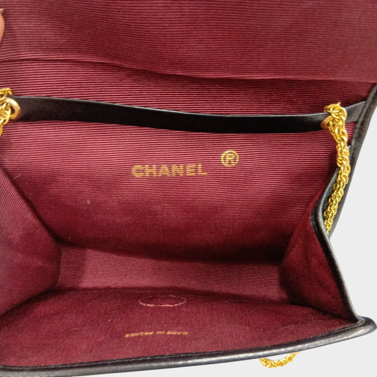Chanel Matelassé Chain Shoulder Bag, Lambskin, Black, Gold Hardware, Vintage CHANE