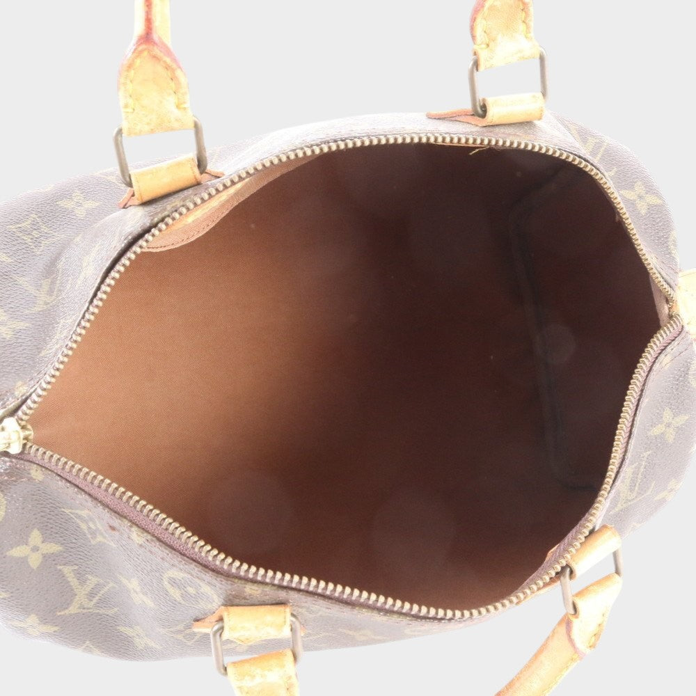Louis Vuitton Monogram Speedy 30 Mini Boston Bag M41526 Leather Handbag Tote Genuine