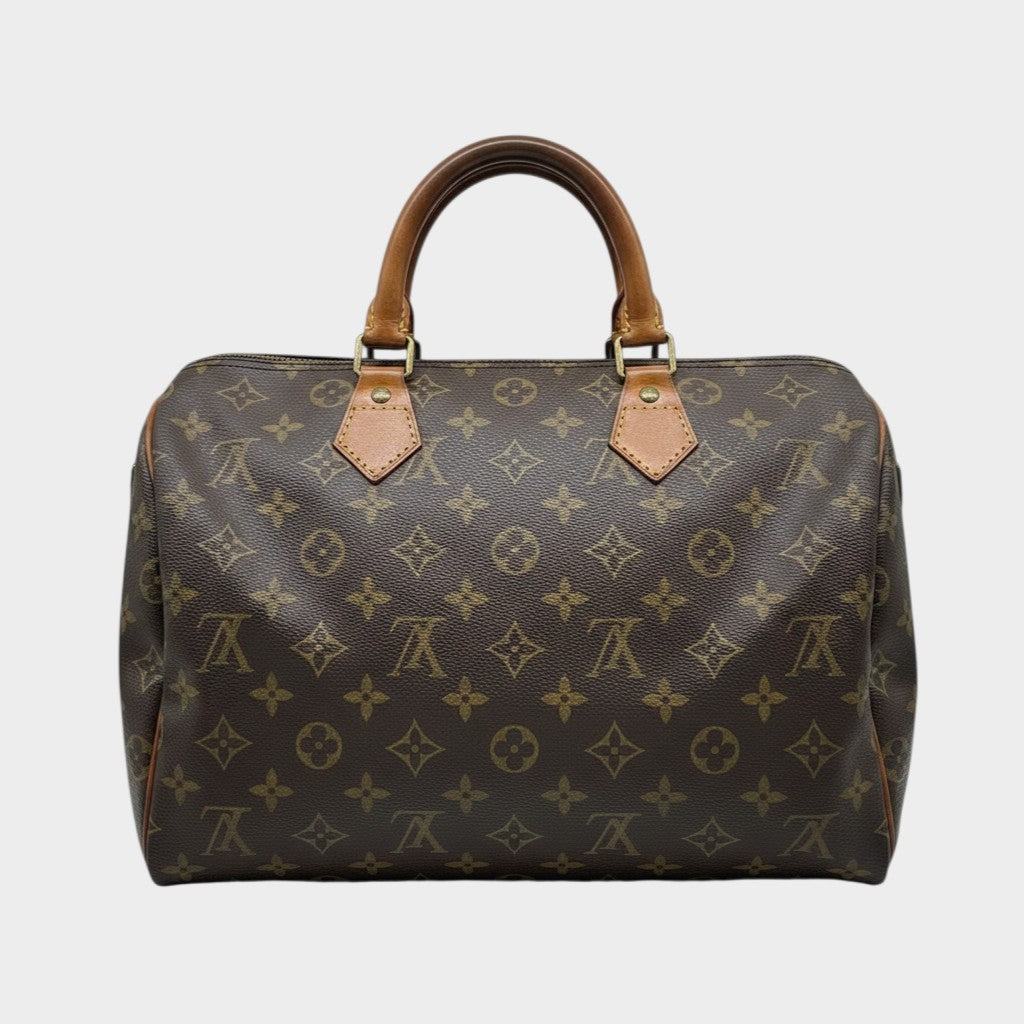 LOUIS VUITTON / VI 0963 Louis Vuitton Monogram Speedy 30 Boston Bag Handbag Brown