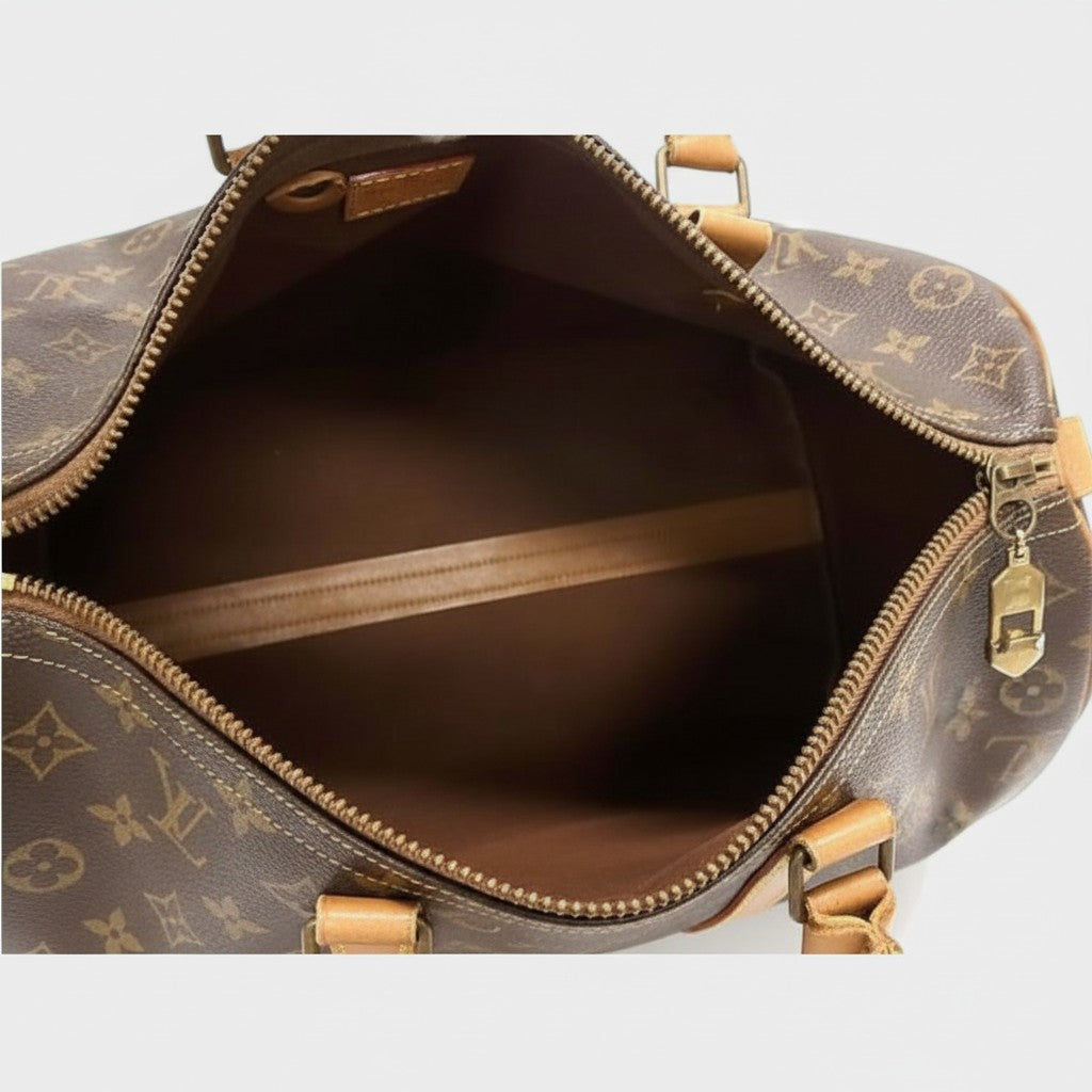 Louis Vuitton Vintage Monogram Speedy 35 TALON Zip USA Handbag Tasche