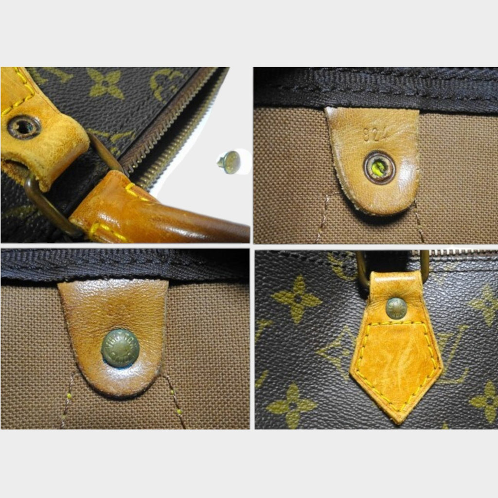 Authenticated Louis Vuitton Monogram Handbag Louis Vuitton Approx Speedy 35