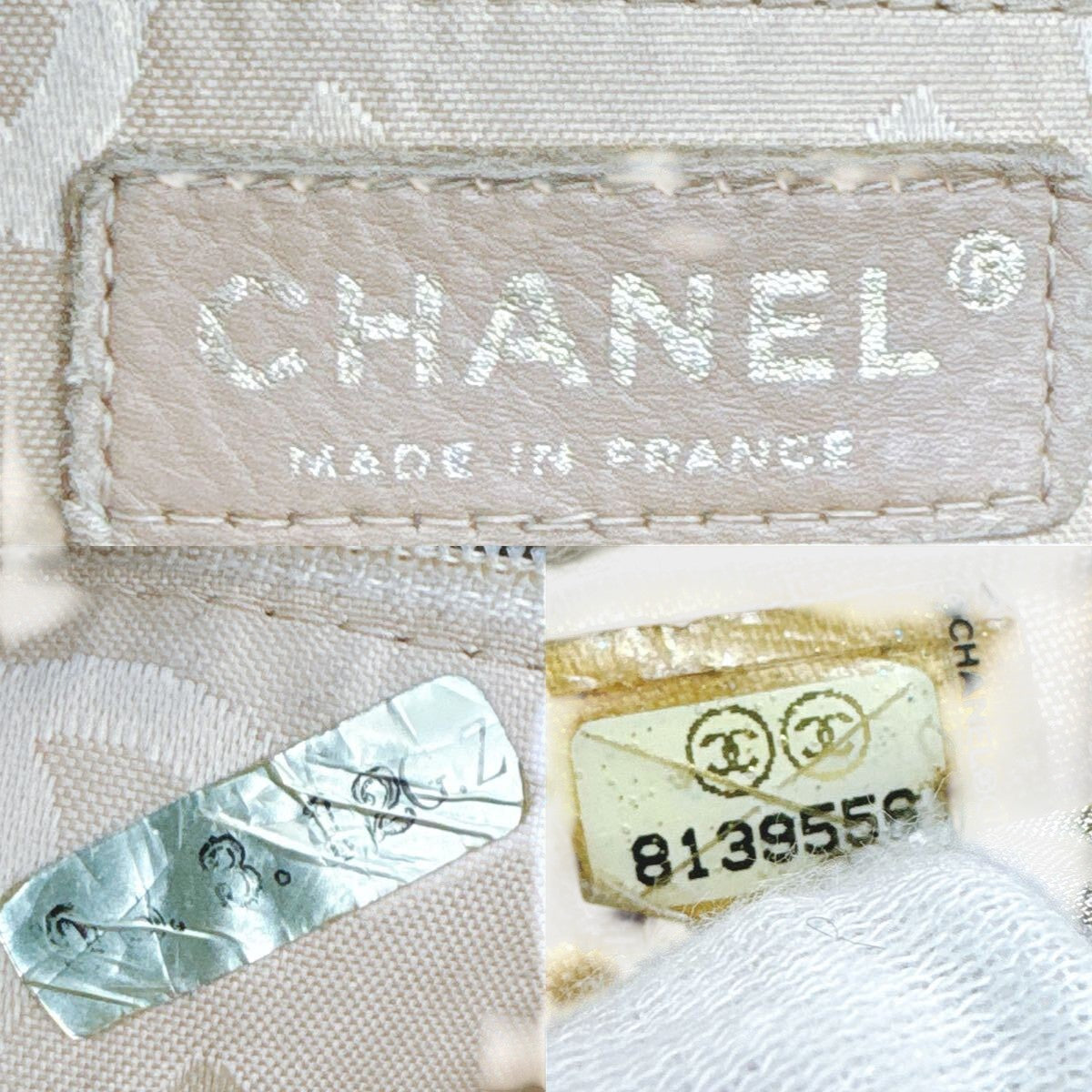 [Chanel] Wild Stitch Tote Bag, Beige, Handbag, Gold Hardware, Authentic, Tasche