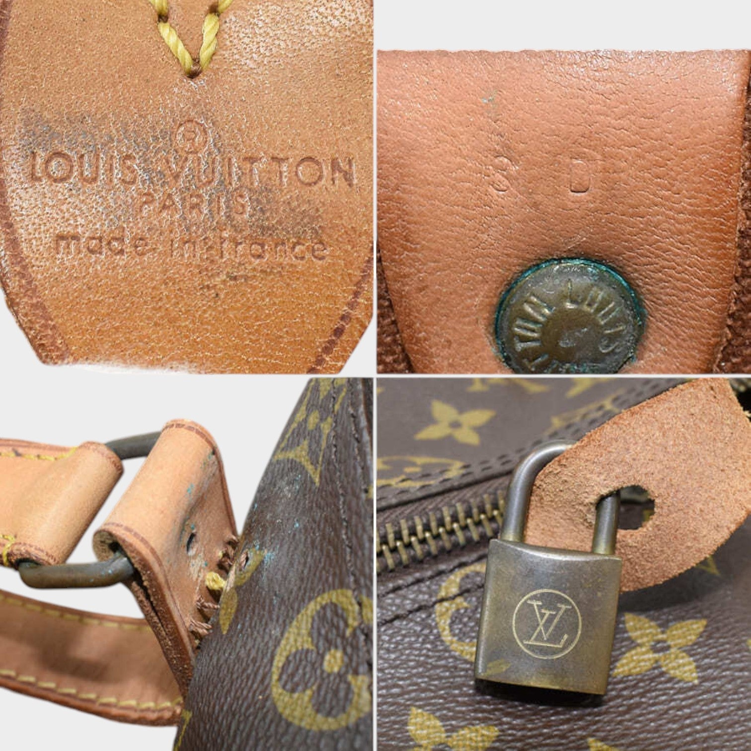 LOUIS VUITTON Keepall 45 Boston Bag M41428 Tasche Canvas Leathe