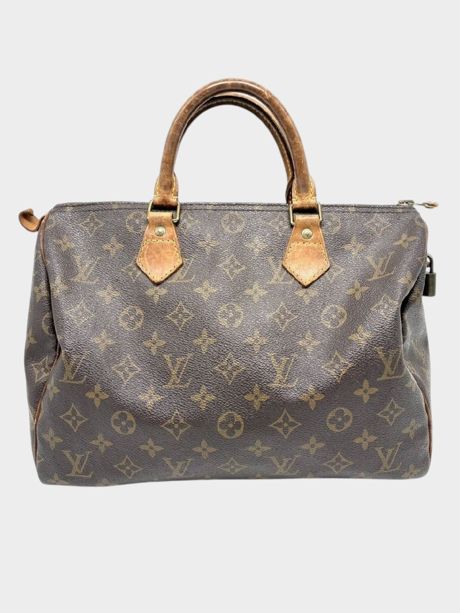 LOUIS VUITTON Speedy 30 M41526 Monogram Mini Boston Bag Handbag PVC Leather