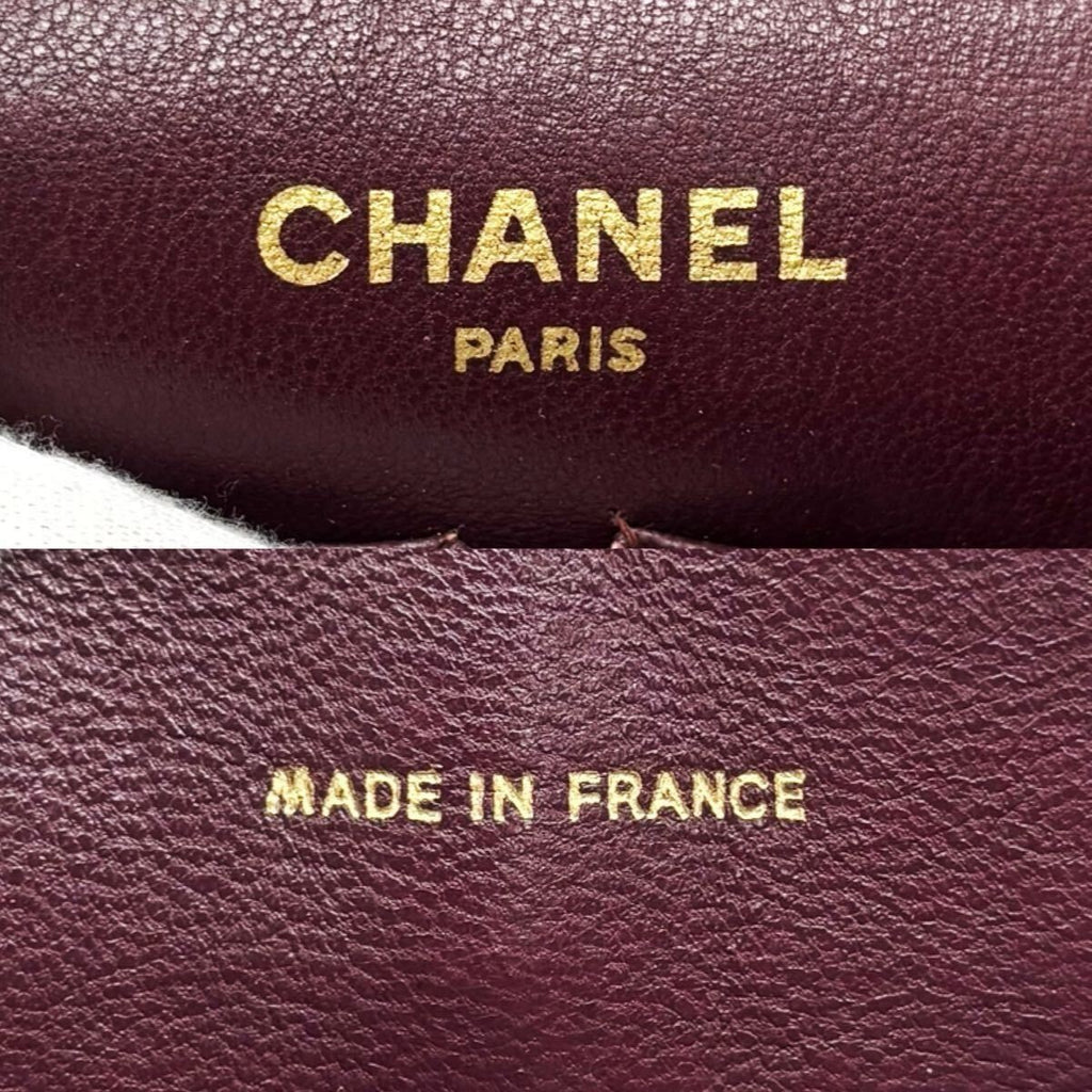 CHANEL Matelassé Double Flap Coco Mark Gold Chain Tasche