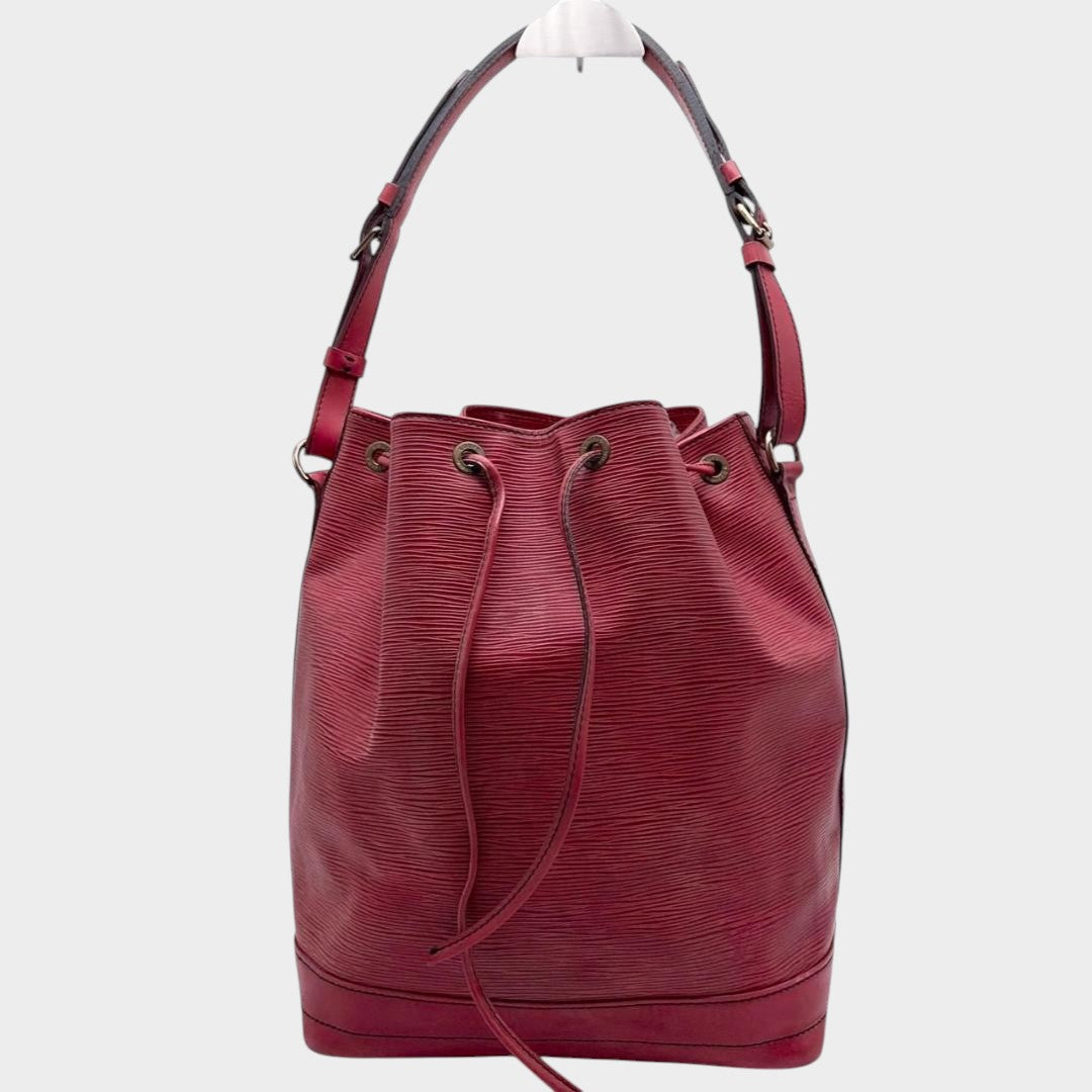 LOUIS VUITTON Noe Epi drawstring shoulder bag, red, serial code, made in France