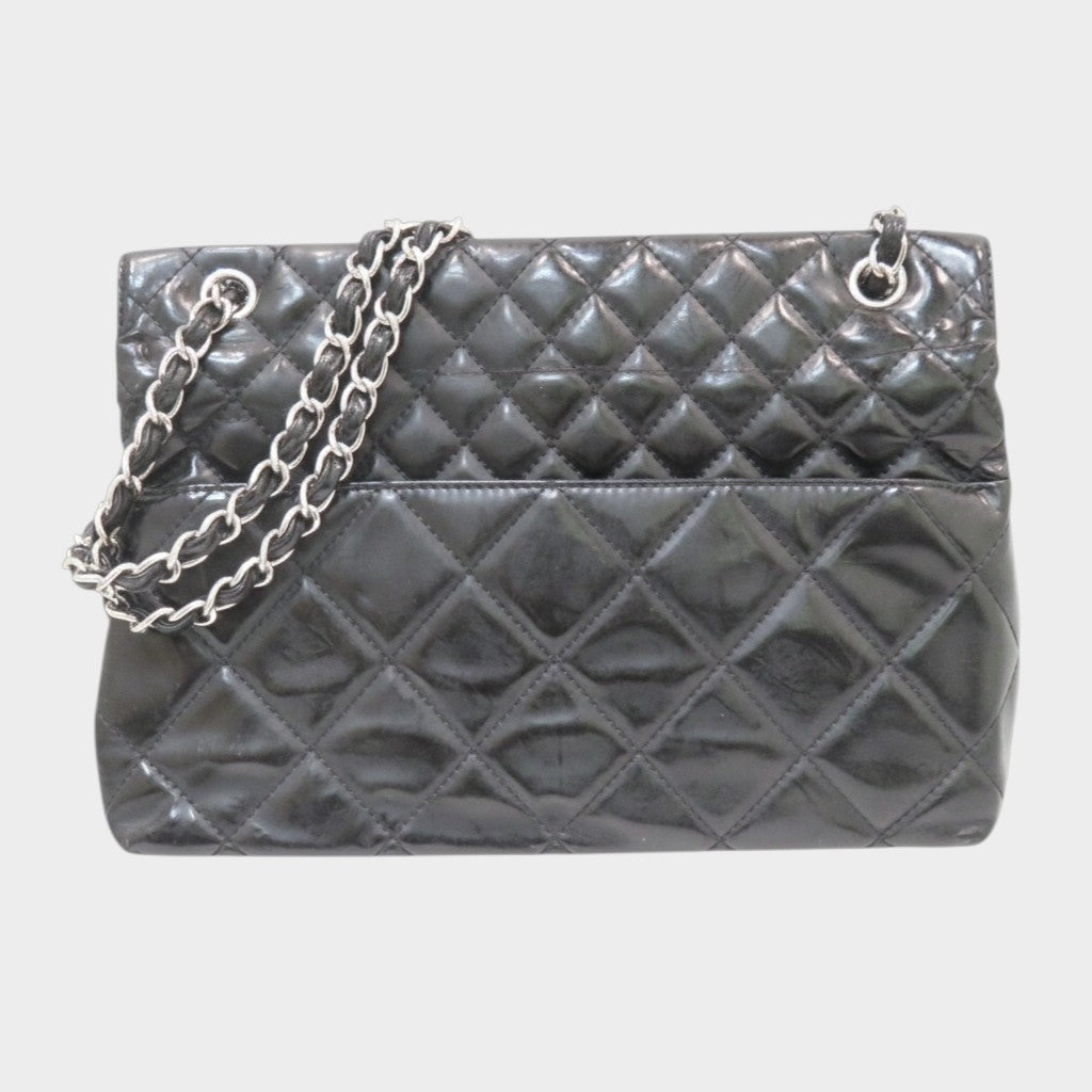 Chanel Large Matelasse A49272 Enamel Shoulder Bag for Women