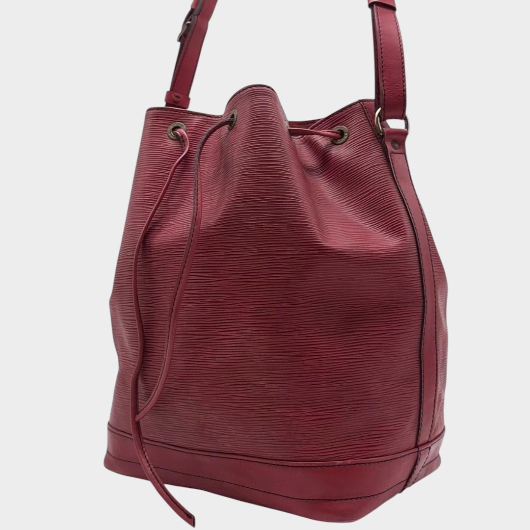 LOUIS VUITTON Noe Epi drawstring shoulder bag, red, serial code, made in France