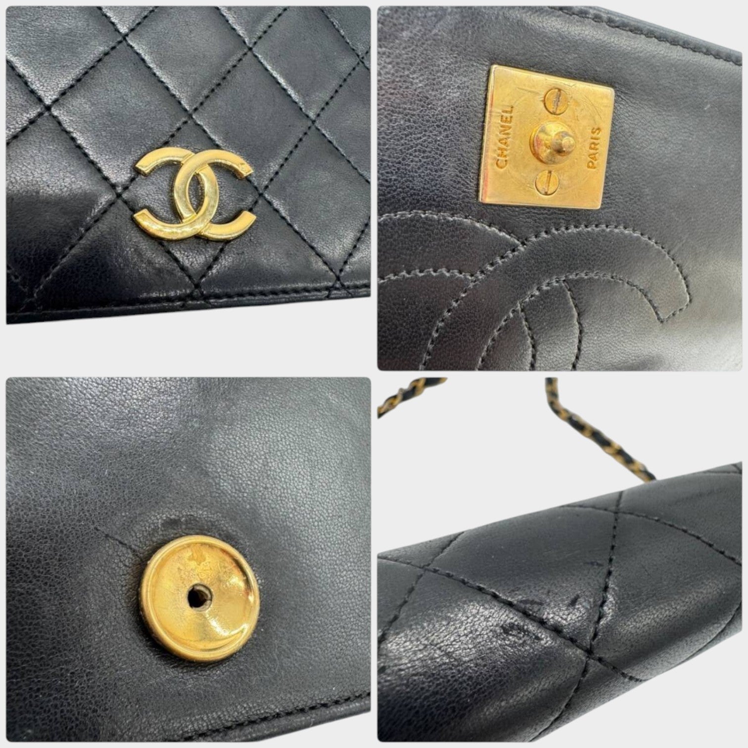 CHANEL Matelassé Coco Mark Push-Lock Chain Shoulder Bag
