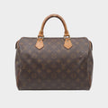 LOUIS VUITTON M41526 Monogram Speedy 30 Handbag Mini Boston Bag for Women and Men, Brown
