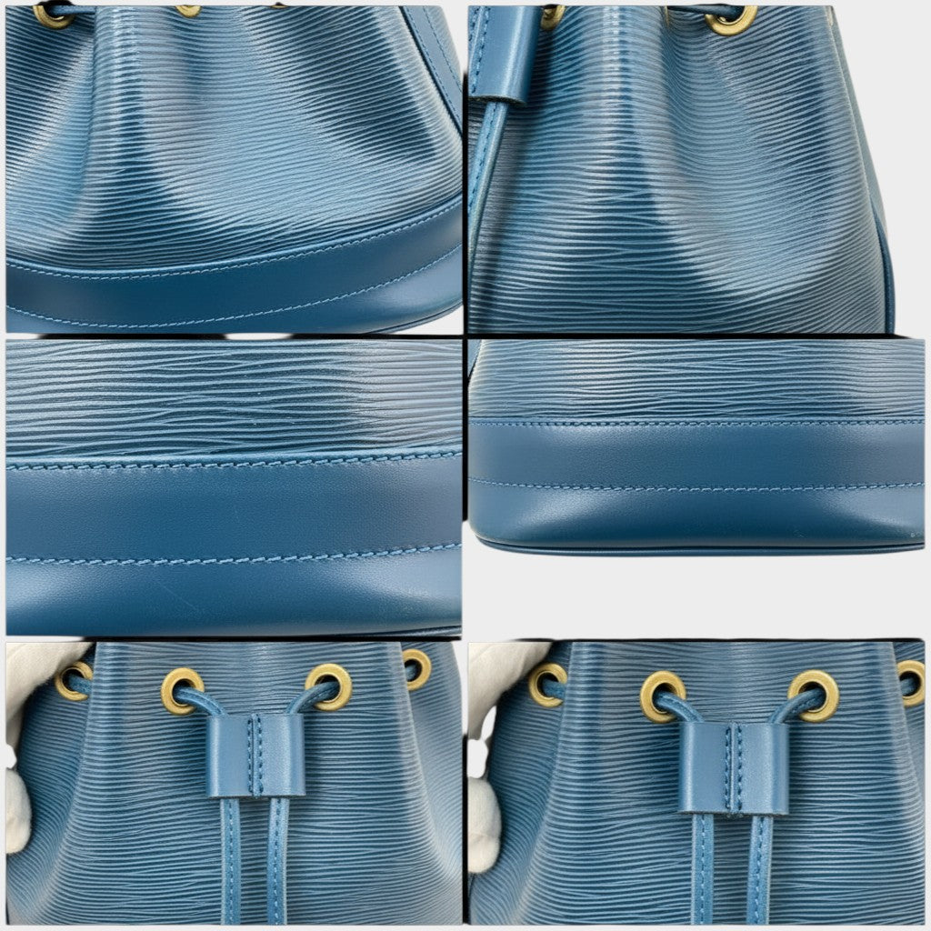 Louis Vuitton Epi Noe Drawstring Shoulder Bag One Shoulder Leather Toledo Blue