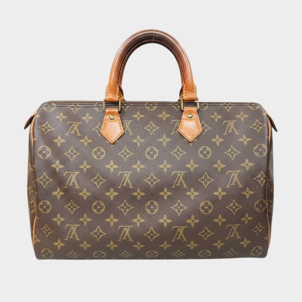 LOUIS VUITTON Monogram Speedy 35 Mini Boston Handbag M41524 (No Zipper Charm) Vintage