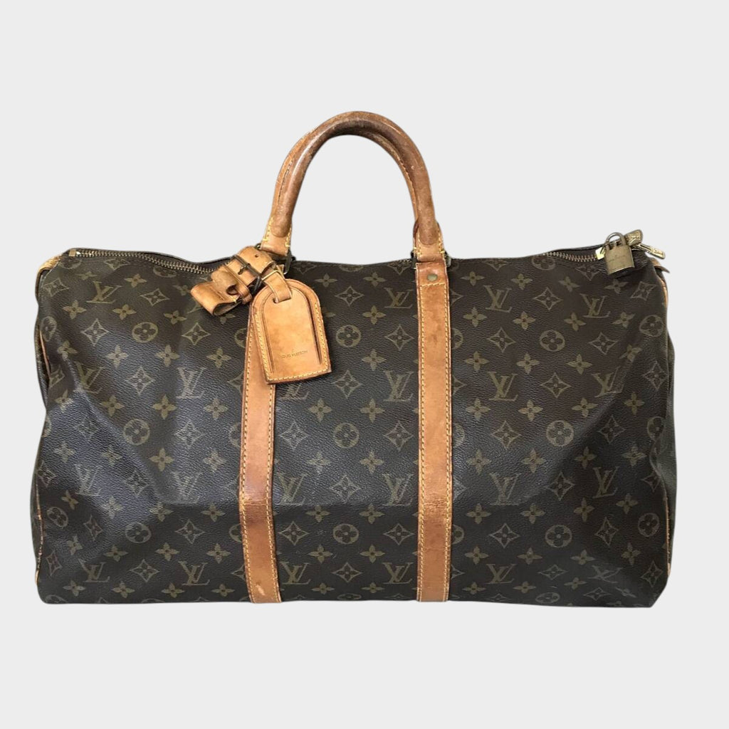 Louis Vuitton Monogram Keepall 50 Boston Bag, Brown, Tasche
