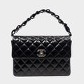 CHANEL Matelassé Chain Handbag, Coco Mark, Tasche