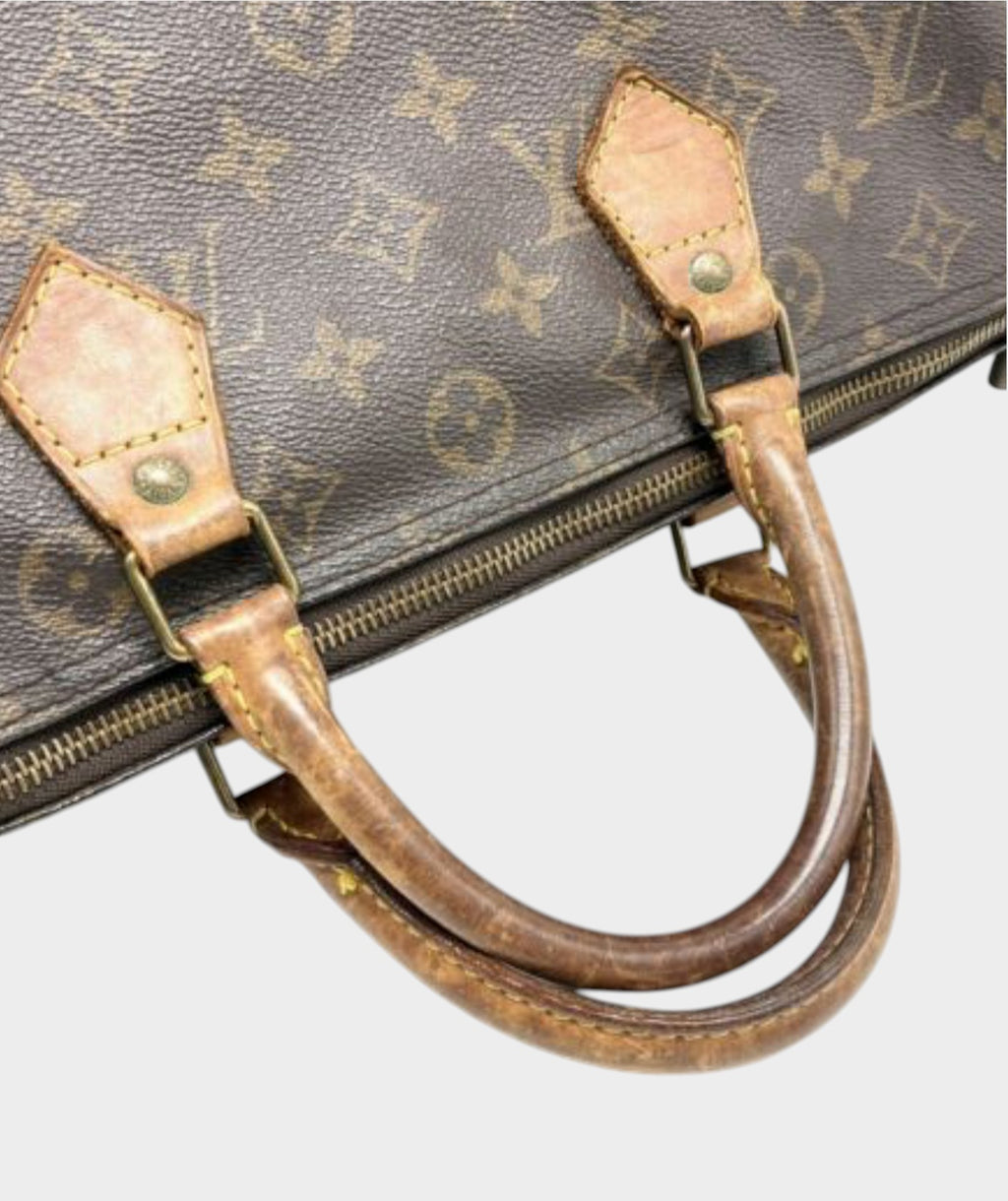 LOUIS VUITTON Speedy 30 M41526 Monogram Mini Boston Bag Handbag PVC Leather